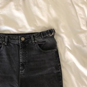 Asos Washed Black High Waisted Jeans